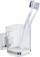 Mbajtëse furçash dhëmbësh Vacuum-Loc Quadro Tumbler, montim me vakum, plastike, transparente