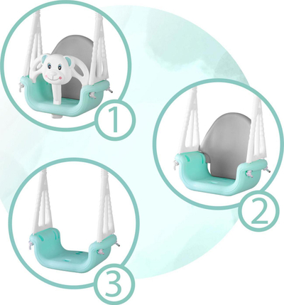 Lëkundëse për kalamaj Garden Home Modular 3n1, deri 30 kg, plastike, mente me të bardhë