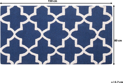 Tapet Beliani SILVAN, 80x150 cm, lesh, blu navy