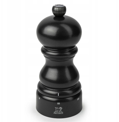 Mелница рачна за сол Peugeot Paris U'Select, 12 cm, дрво, црна сатен