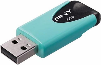 USB PNY Attaché 4, 16GB, USB 2.0, ngjyrë turquoise