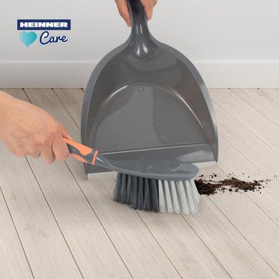 Set pastrimi Heinner Care Mega Clean, 5 pjesë, çelik inox dhe gomë, gri dhe portokalli
