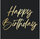 Serveta letre GoDan Happy Birthday, 33x33cm, 20 copë, të zeza me ari