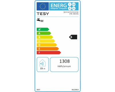 Boiler elektrik Tesy BelliSlimo Lite Cloud 50L, 2400W, EcoSmart, i bardhë