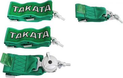 Rrip sigurie sportiv Takata Replica Racing, 4 pikësh, 3", jeshil