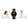 Smartwatch G.Rossi SW010-13, ekran i rrumbullakët, rrip silikoni, i zi