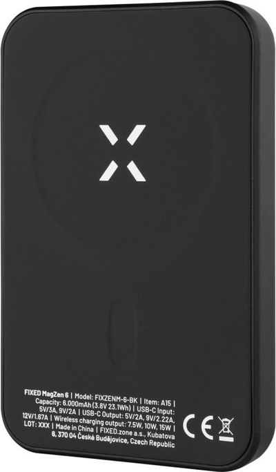 Power bank FIXED MagZen, 6000 mAh, karikim wireless MagSafe, i zi