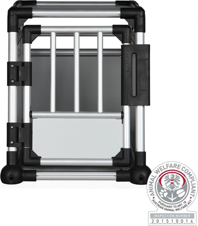 Transportues qeni Trixie Aluminum Carrier S, alumin, 48x57x64 cm, ngjyrë argjendtë