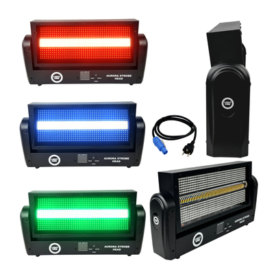 Reflektor skene LED Light4Me Aurora Strobe Head, RGB me të bardhë të ngrohtë, DMX, i zi