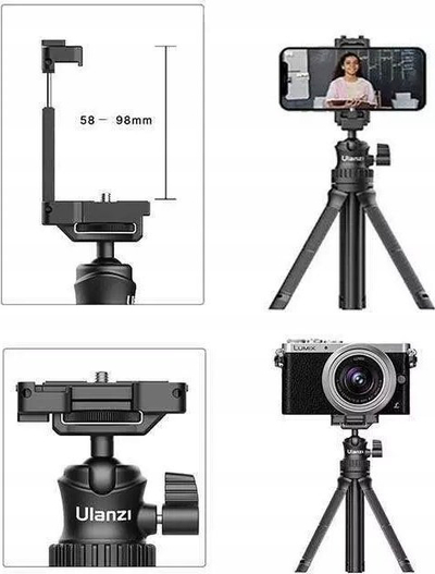 Kokë tripodi Ulanzi F38 Fluid Video Head, quick release, e zezë