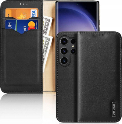 Këllëf me kapak Dux Ducis Hivo për Samsung Galaxy S24 Ultra, me RFID, i zi