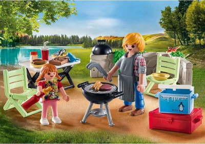 Set lodër Playmobil Family Fun 71427 Shared Barbecue, 51 pjesë, 4 10 vjeç, shumëngjyrësh