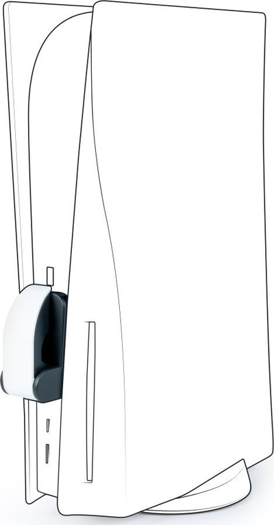 Stendë vertikale Nacon për PS5, me karikues DualSense, me port USB A, e zezë