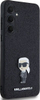 Maskë Karl Lagerfeld Fixed Glitter Metal Ikonik, për Samsung Galaxy A35 5G, e zezë