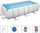Pishinë mbi tokë Bestway Power Steel Rectangular, me skelet çeliku, set me pompë filtri, e bardhë