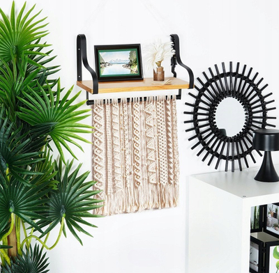 Raft muri industrial LOFT, metal i zi, dru natyral