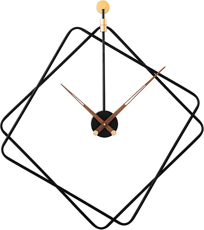 Orë muri MPM E04.4478.90, 60cm, metal moderne, e zezë