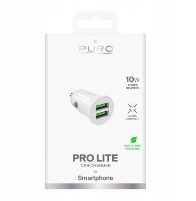 Karikues makine Puro, adapter USB, i bardhë