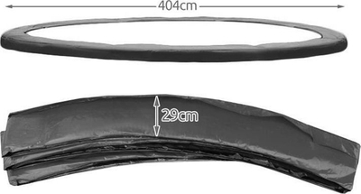 Mbulesë për sustat e trampolinës Spring Cover, diametër 404 cm, gjerësi 29 cm, ngjyrë e zezë