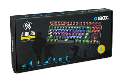 Тастатура iBOX Aurora K-2R, Blue Switch, RGB, црна