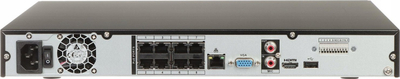 Regjistrues IP Dahua NVR4208 8P EI WizSense, 8 kanale PoE, 4K, ngjyrë e zezë