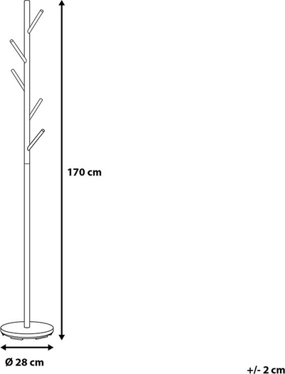 Стендер за облека Beliani Allen, нерѓосувачки челик, 170cm, сребрен