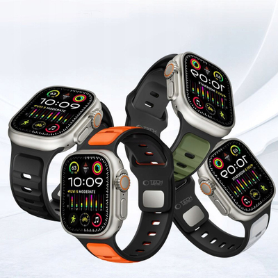 Rrip ore Tech-Protect IconBand Line, për Apple Watch 44 45 46 49 mm, gri portokalli