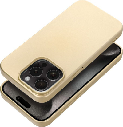 Kapak telefoni OEM Metallic Cover për iPhone 15 Pro, mbrojtës, gold