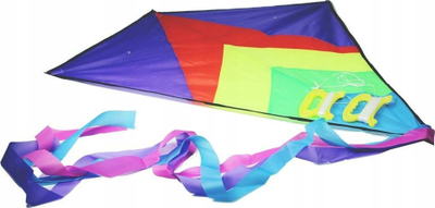Fluturë najloni Madej Kite, 91x91cm, me doreza, shumëngjyrëshe