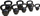Kettlebell Toorx Fitness, 20 kg, bazë gome, i zi