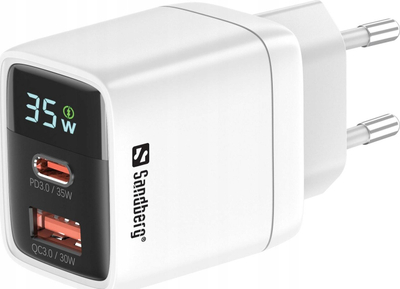 Karikues Sandberg 2n1, 35W, 1x USB C, 1x USB A