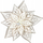 Dekorime 3D me vetëngjitje poinsettia, 4 copë, 60 x 57 mm, të bardha