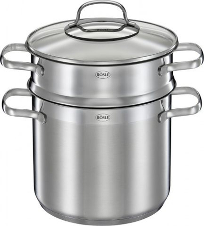Tenxhere për pasta Rösle Elegance, 5L, inox, argjendtë