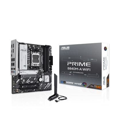 Pllakë amë ASUS PRIME B840M A WIFI, Socket AM5, DDR5, e zezë