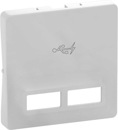 Kapak për karikues USB dyfishtë LK Fuga, 5V 2100mA, modul 1, gri e çelët