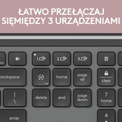 Set tastierë dhe maus Logitech Signature Slim MK950, i hirtë