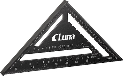Vizore këndi alumini LUNA Universal Square Luna 300, për matje 90° dhe 45°, me raportor 0 90°