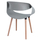 Fotelje polipropileni Home Maggie HM8600.10, 59x53x80 cm, gri mat