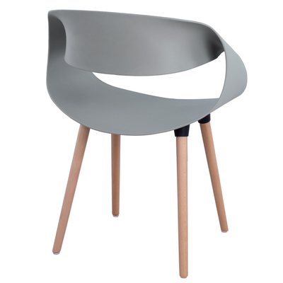 Fotelje polipropileni Home Maggie HM8600.10, 59x53x80 cm, gri mat