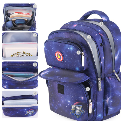 Çantë shkollore për fëmijë Promax Galaxy, 28.5x12x41, kaltër e errët