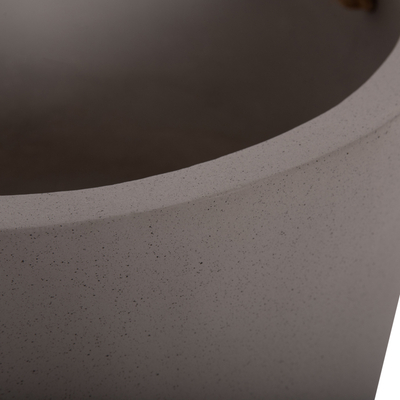 Vazo e brendshme TRYLL HM4690L, fiber cement, 40cm, gri me litar