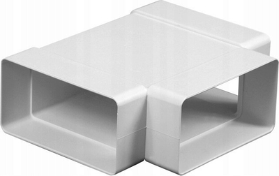 Tee horizontal ventilimi Vents KP75-26, 75x150mm, plastik, e bardhë