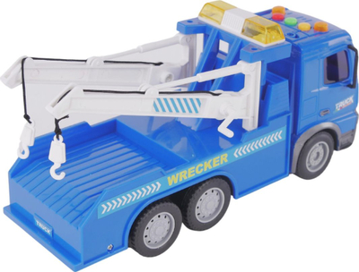 Kamionçinë lodër rimorkimi Artyk City Truck, drita dhe tinguj, 29.5 cm, blu