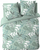 Set çarçafësh dopio Douceur d'intérieur Kimberly, 240x220 cm, motiv me gjethe, jeshil