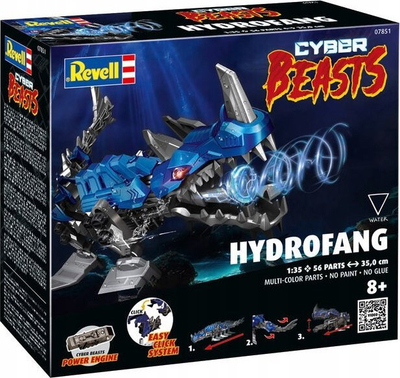 Model plastik Revell HydroFang CyberBeasts 07851, shkalla 1:35, pjesë lëvizëse, blu