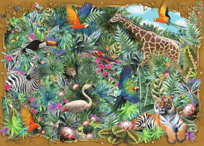Puzzle Ravensburger Exotic Escape, 1000 copa, motiv xhungël me plot ngjyra