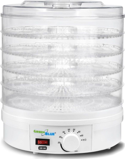 Tharëse për fruta GreenBlue GB190, 250W, 32x32cm, e bardhë