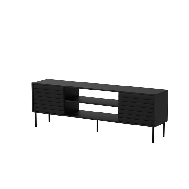 Kompesë TV Cama Meble Cama EF Cortina, 180x40x60 cm, e zezë