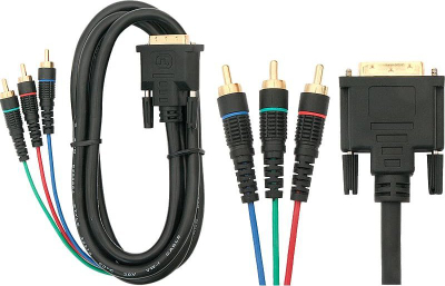 Kabllo DVI në 3RCA, 3m, e zezë