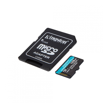 Kartë memorije Kingston Canvas Go Plus microSDXC, 128GB, 170MB/s, pa adapter